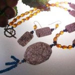 "Almond" Turquoise Necklace and Earrings