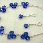 Blue briolette jewelry set by Ricki Ayer