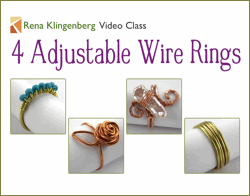 4 Adjustable Wire Rings Class by Rena Klingenberg