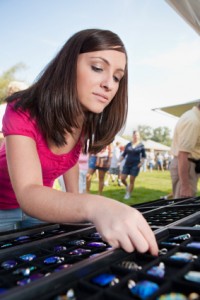 Woman Shopping at a Craft Show