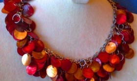 Reddish Leaves Necklace - Beril