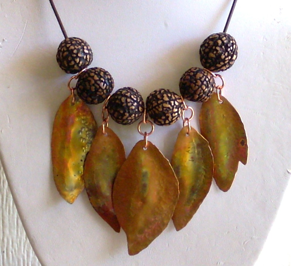 Hot Copper Leaves Jewelry Making Journal