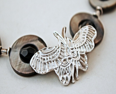 PMC butterfly necklace by Marilyn Davenport