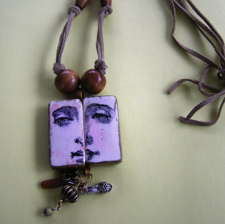 Stamped Domino Pendant
