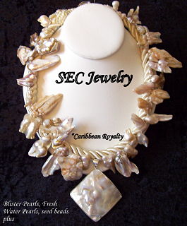 One-of-a-kind pearl and rope necklace