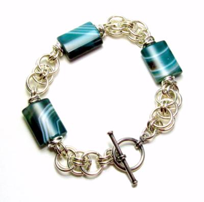Green Swirls Bracelet