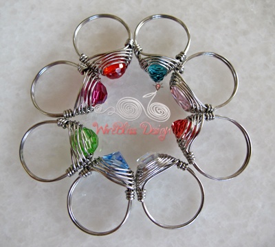 Herringbone weave wire rings