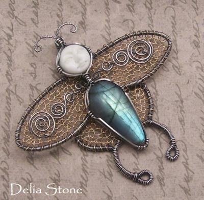 Whimsical Moth Pendant
