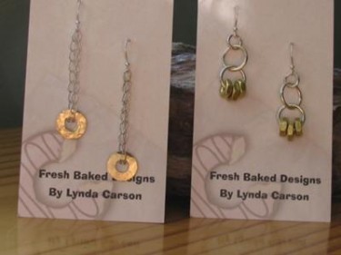 Sterling and brass earrings
