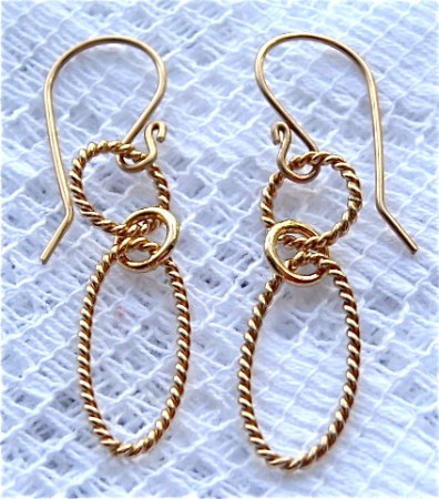 14K gold filled chain earrings