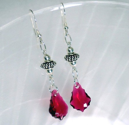 Pink Dangle Earring