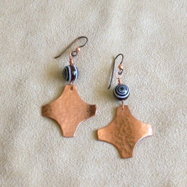 copper scraps earrings