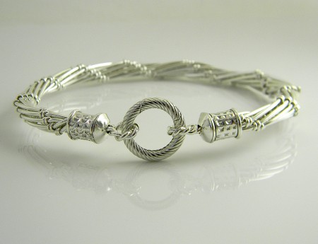 artistic wire silver twist choker