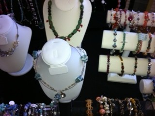 necklace displays at jewelry show