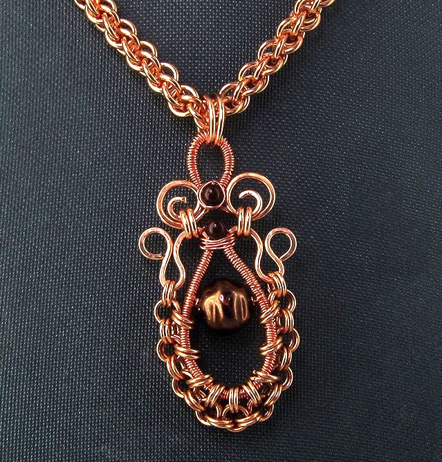 Oriental Copper Swirls & Ruffles Pendant Jewelry Making Journal