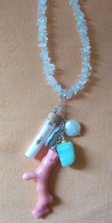message in a bottle charm necklace