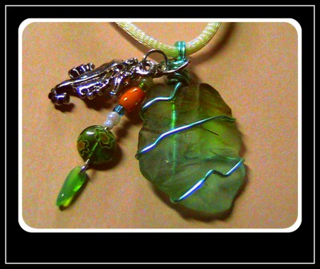 Seaglass & Seahorse Pendant 