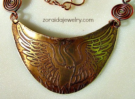 Zoraida: Phoenix Rising Necklace 2