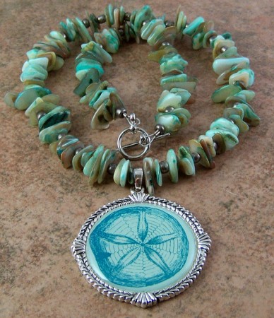 starfish pendant beaded necklace