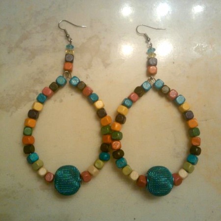 tropical fun beaded earrings