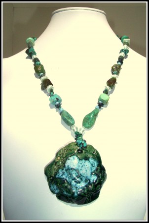 Porcelain Pendant in Colors of Carmel