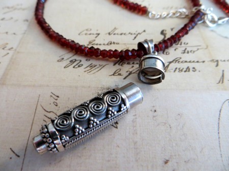 Bali Silver Prayer Box Necklace