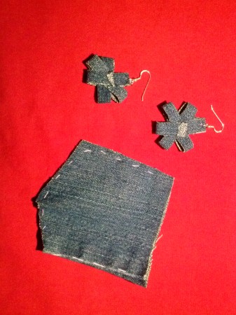 Miniflower Denim Earrings
