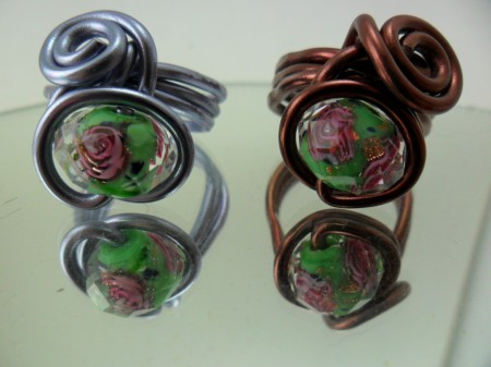 Bead and Wire Wrap Rings