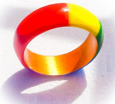 AShedd: Rainbow Wood Bangle 1
