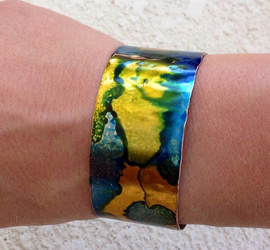 My Introduction to Alcohol Inks and Metal Jewelry Making Journal