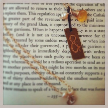 LJuneau: "&" Vintage Brass Letter Press Necklace 2