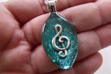 Treble Clef Spoon Pendant