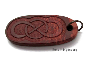 Carved stone pendant for Rustic Leather Cord and Bead Necklace - tutorial by Rena Klingenberg