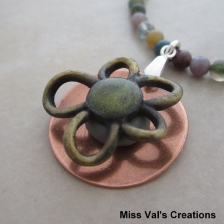 flower set with clay