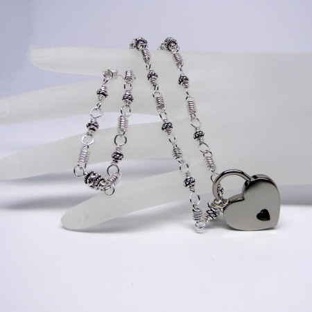 Finished Necklace Draped on Hand Form for photos