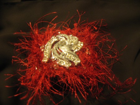 Red Eyelash Cuff Bracelet