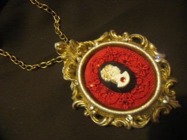 Red Cameo Necklace
