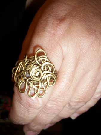 wire wrapped statement ring