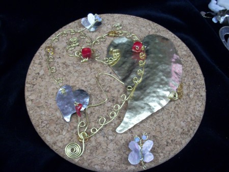 hearts and butterflies