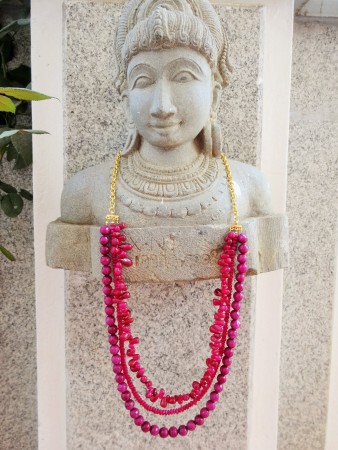 NKedia: Lucious Lips: Pink Coral Multi-Strand 1