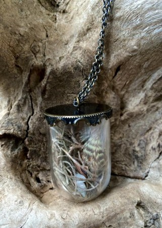 Hidden Gems Cloche Terrarium Necklace