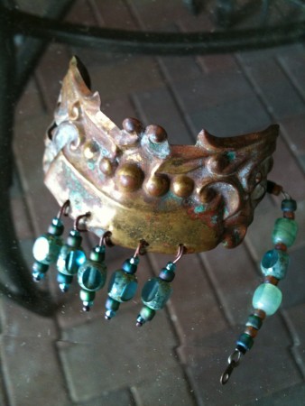 Using an old drawer pull for a bracelet