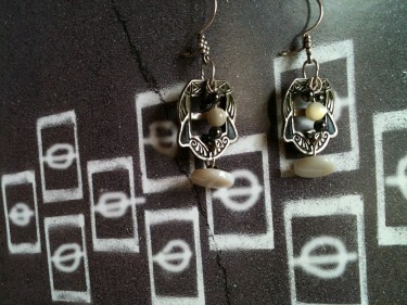 Vintage shoe buckles become earrings