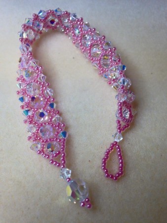 Loop and 8mm Swarovski crystal clasp view