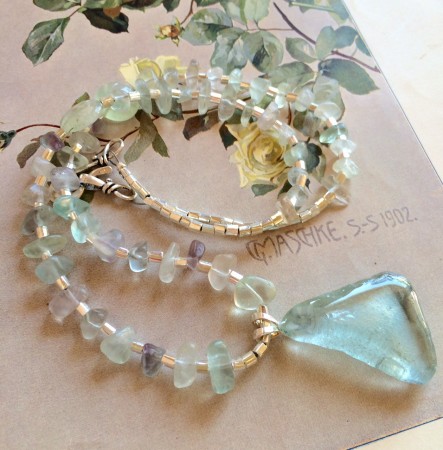 Pastel hues with tumbled glass