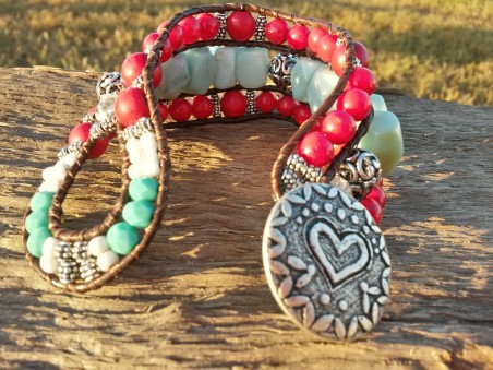 Kristen: Southwest Love: Beaded Cuff Bracelet 4