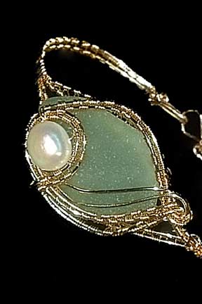 Sea Glass of Pearl Elegance