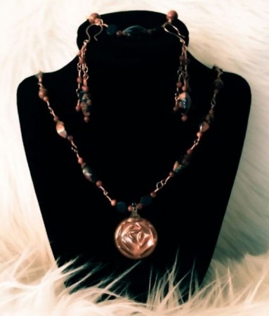 KAcoya: Cool Cooper & Blue Wire Wrap Set