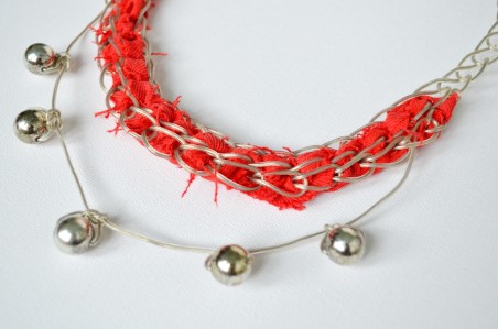 Big and Bold Red Statement Necklace - A closer look