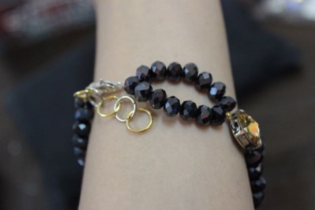 Gold and silver jump rings as locks